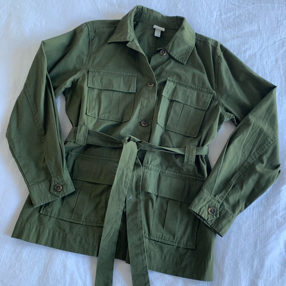 Olive Green Jacket with belt